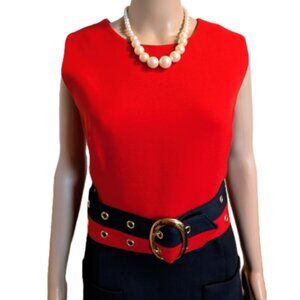 NWOT Milly of New York Sleeveless Colorblock Dress Red and Navy Size 12